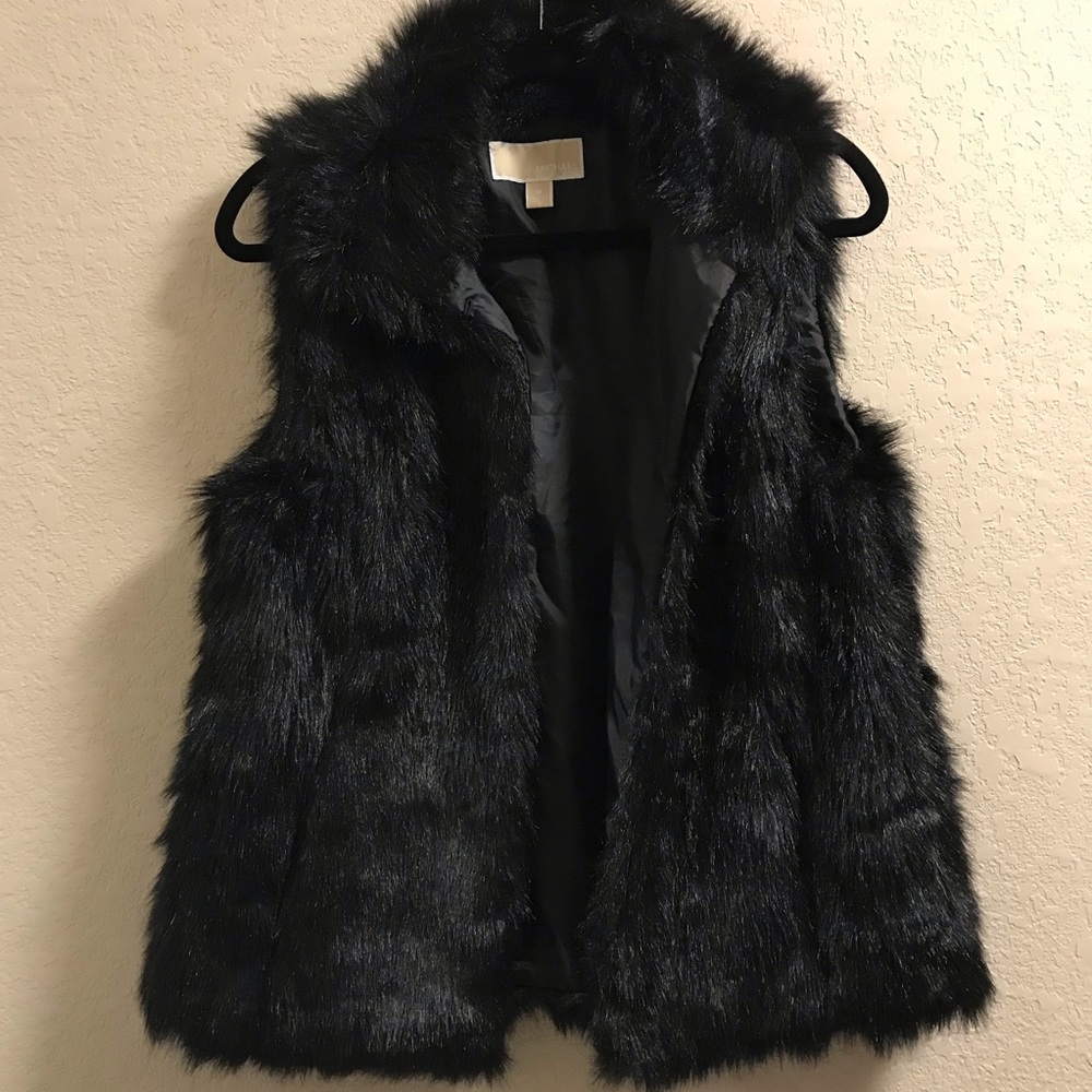 NWOT Medium Michael Kors Faux Fur Vest